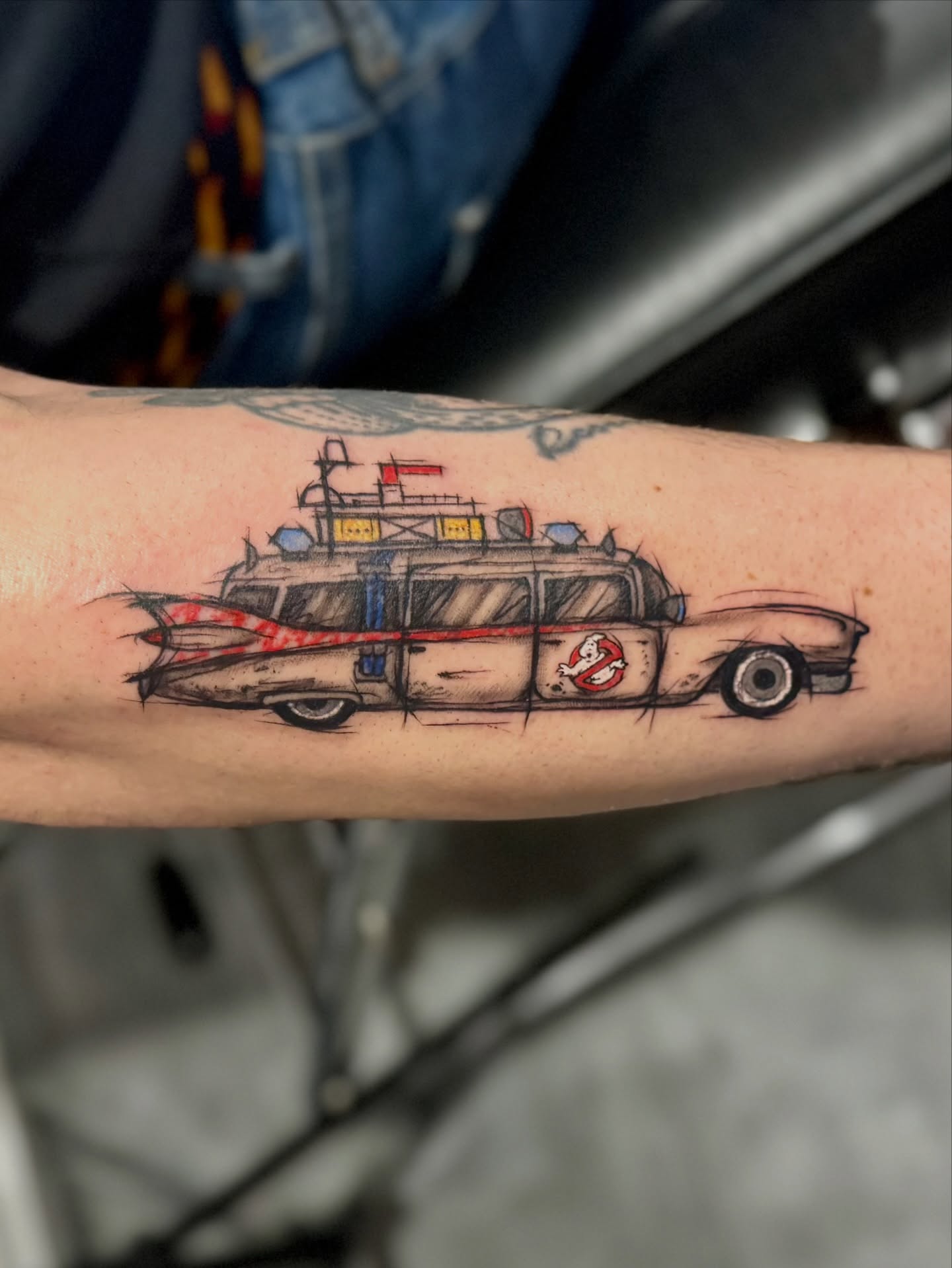 Tatuaż kolorowy — Ekto 1 (Ghostbusters)