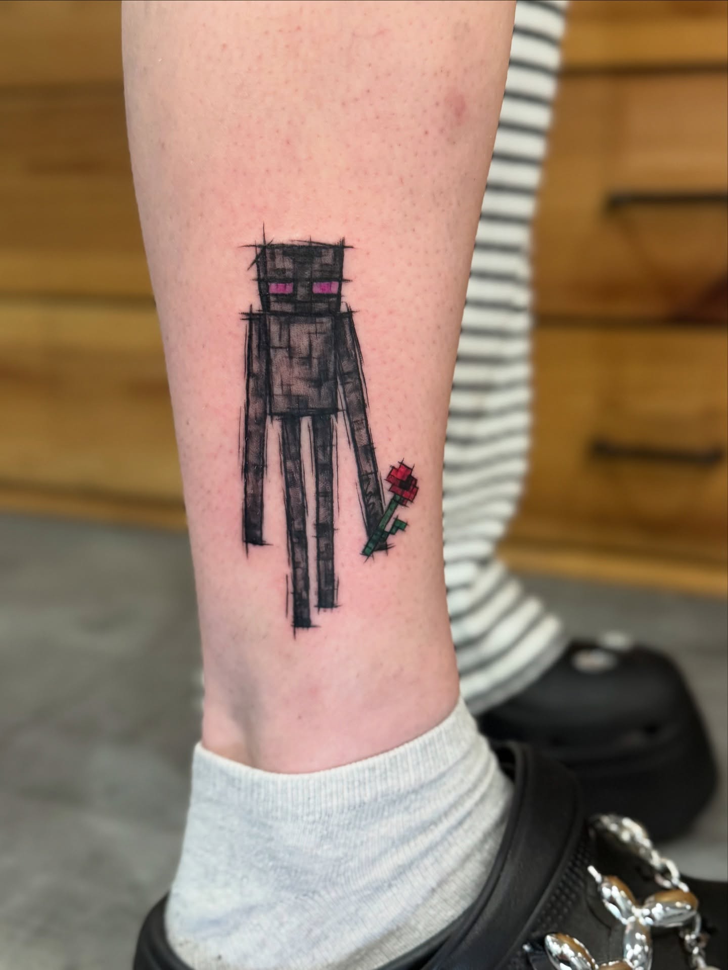 Tatuaż kolorowy — Enderman (Minecraft)