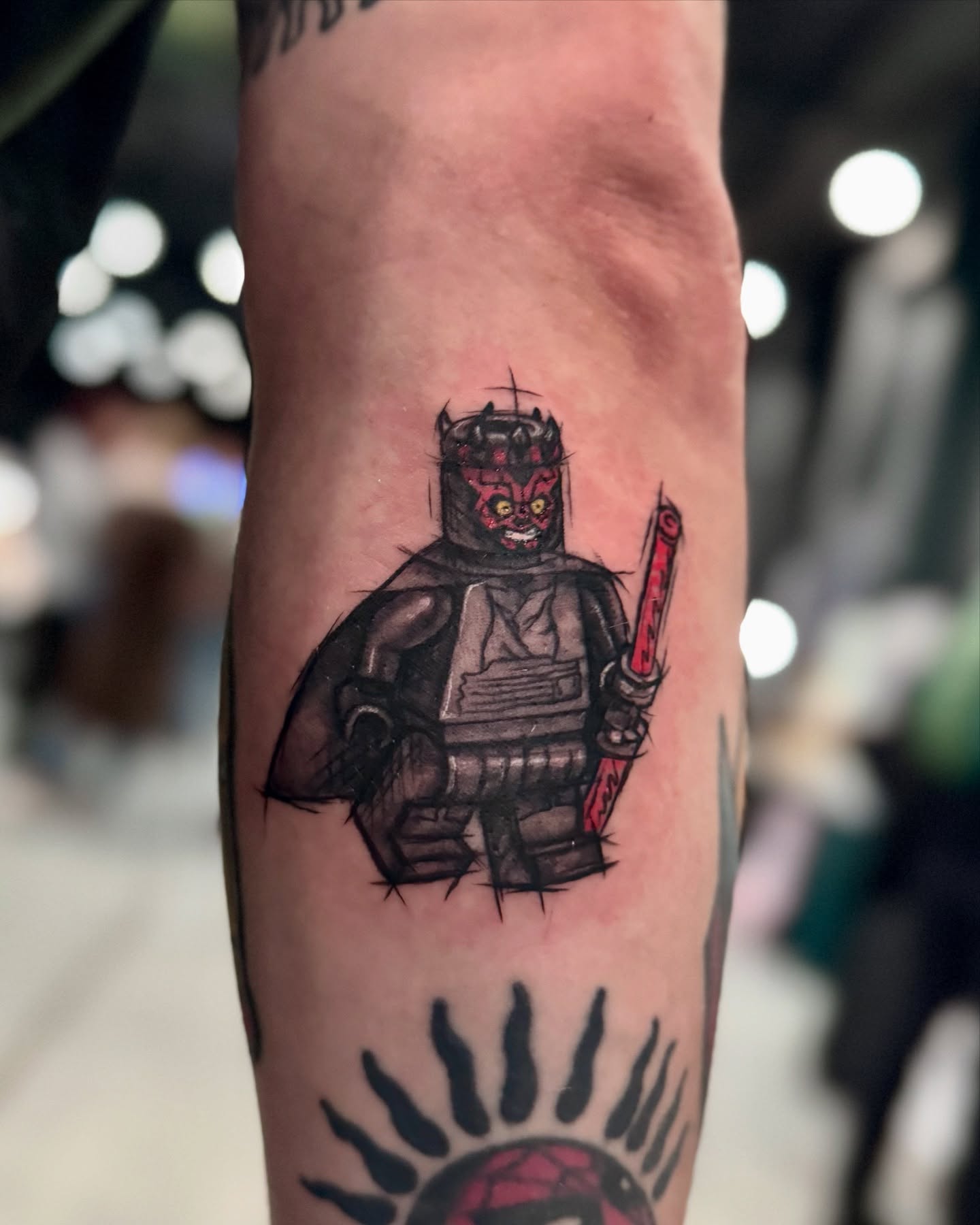 Tatuaż kolorowy — Lego Darth Maul
