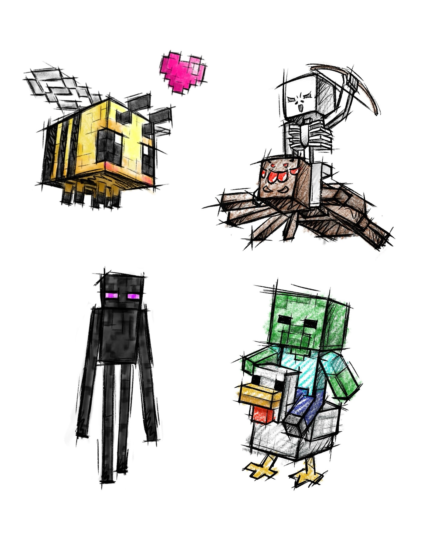 Wolny projekt tatuaż Minecraft — studio tatuażu Warszawa
