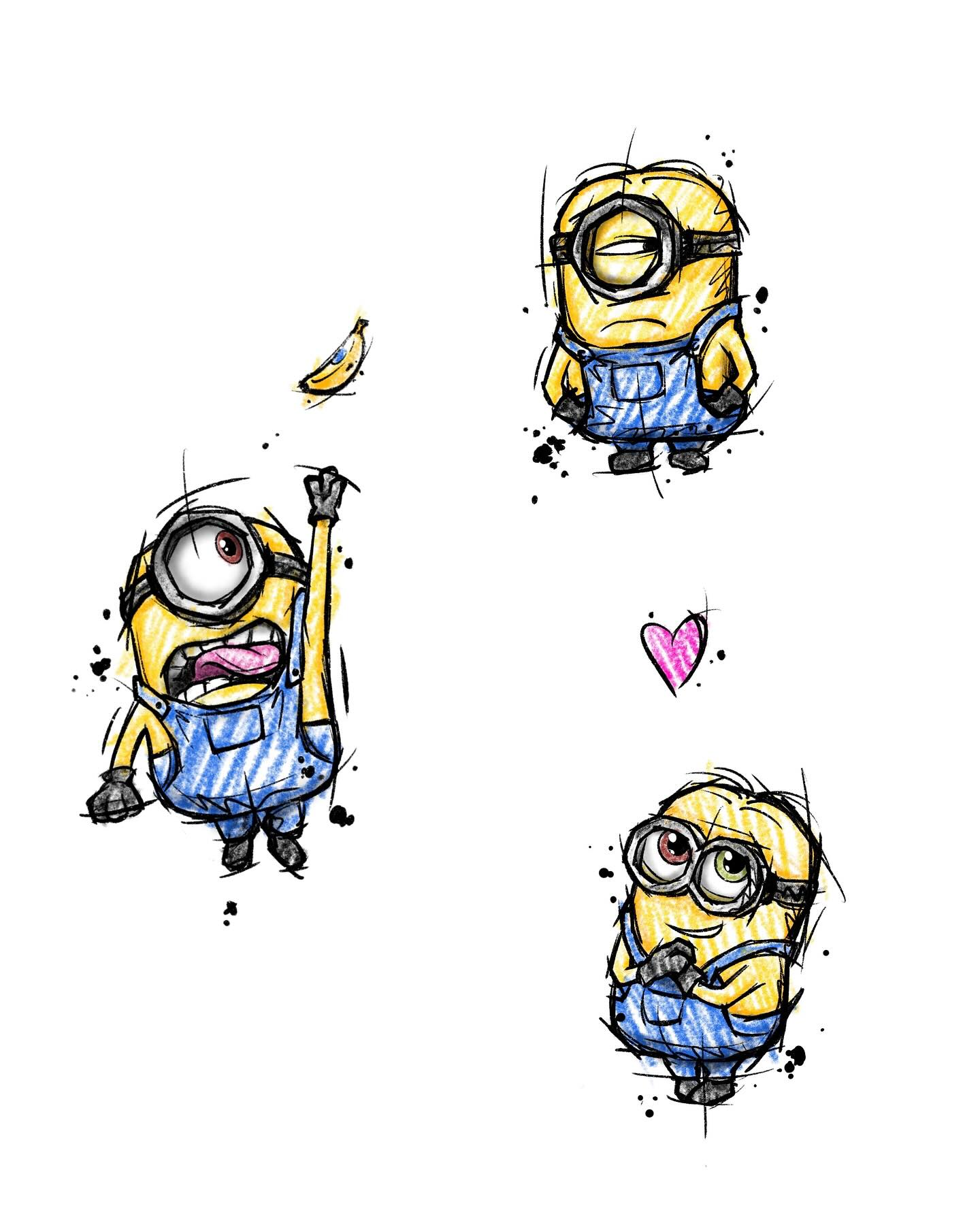 Wolny projekt tatuaż Minionki — Warszawa Praga Południe